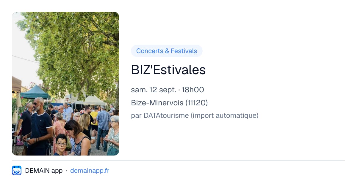BIZ'Estivales — Bize-Minervois