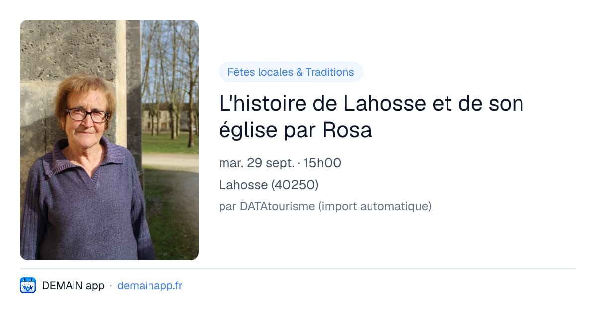 L'histoire de Lahosse et de son église par Rosa — Lahosse