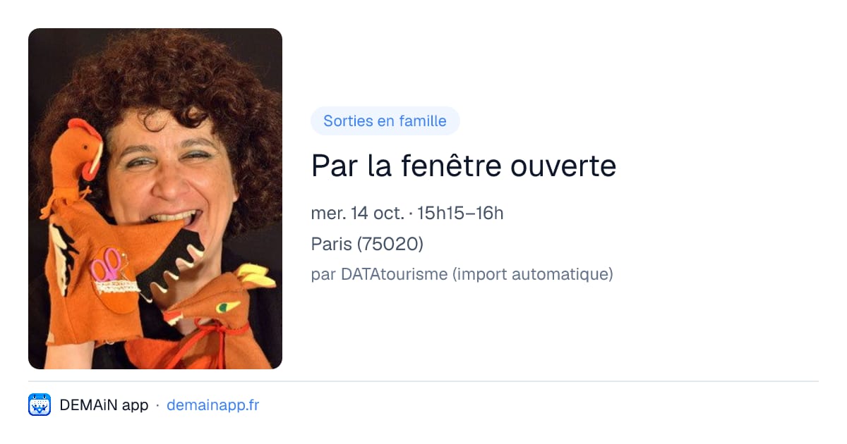 Par la fenêtre ouverte — Paris