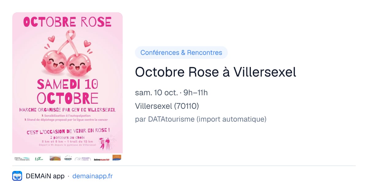 Octobre Rose à Villersexel — Villersexel