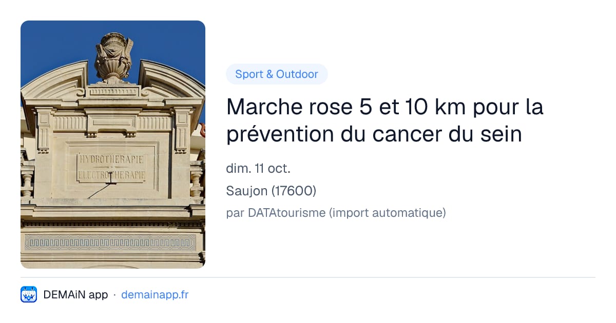 Marche rose 5 et 10 km pour la prévention du cancer du sein — Saujon