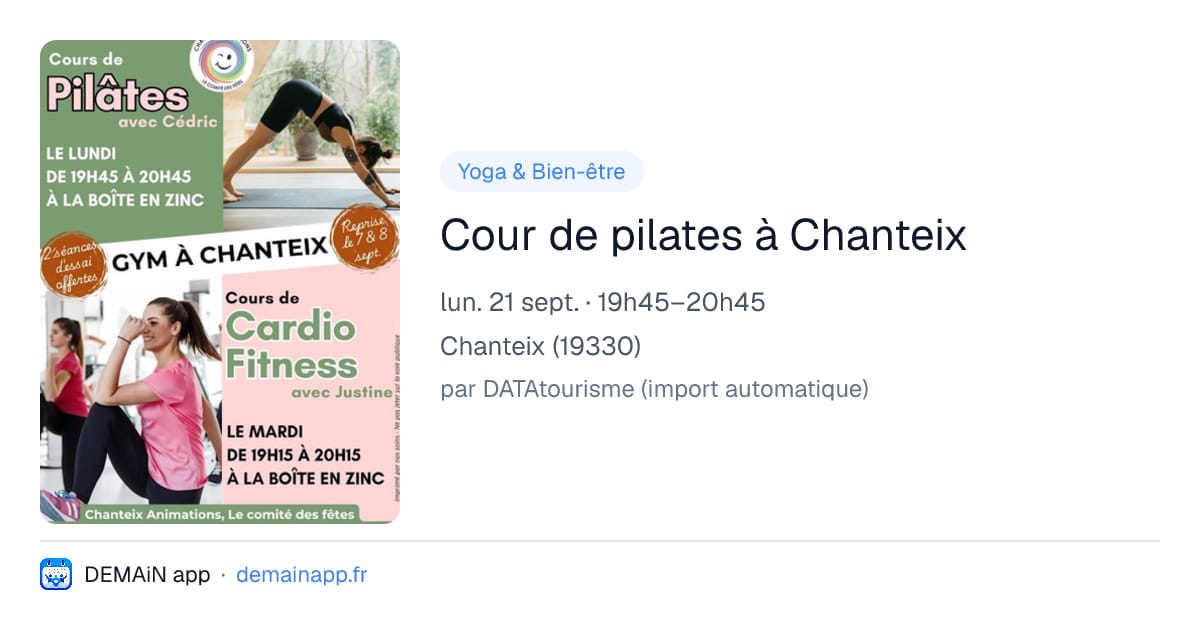 Cour de pilates à Chanteix — Chanteix