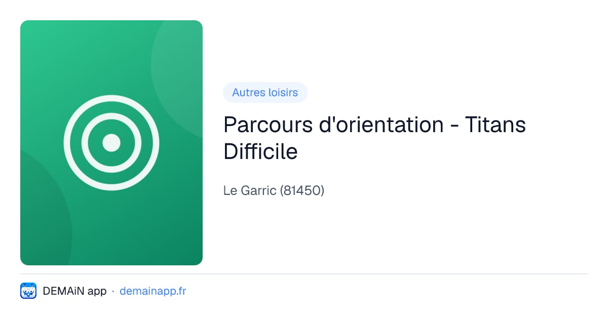 Parcours d'orientation - Titans Difficile — Le Garric