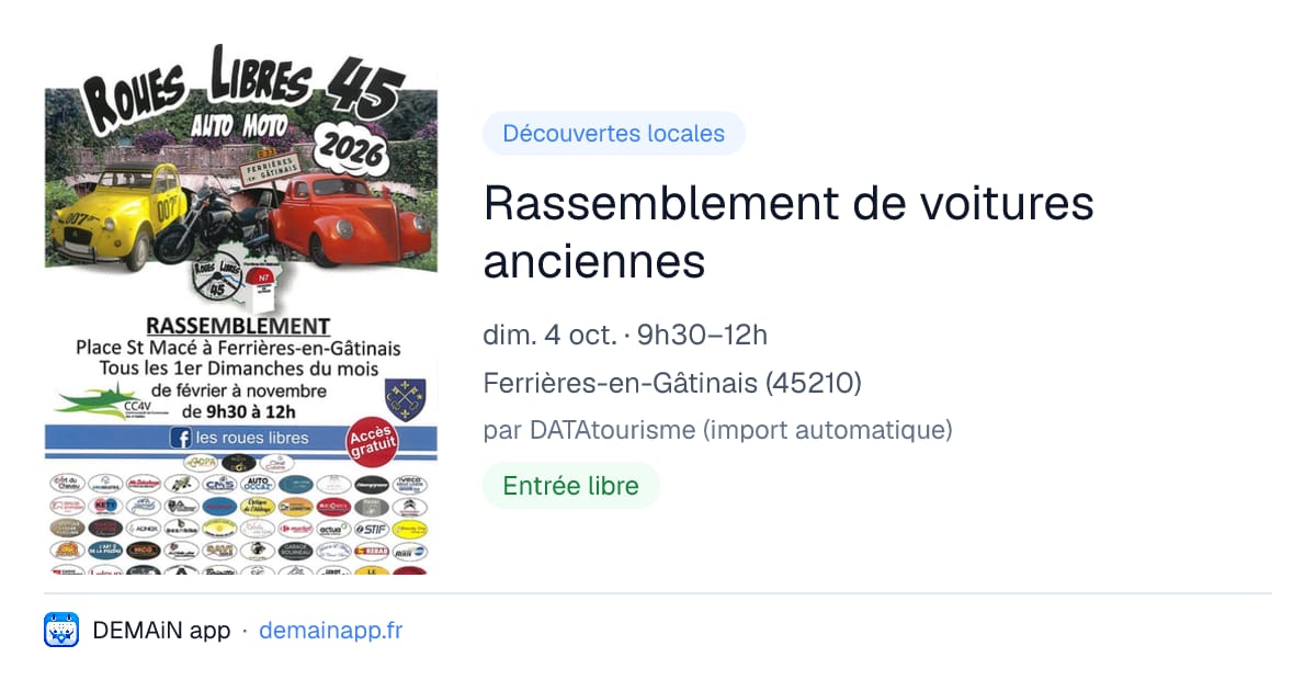 Rassemblement de voitures anciennes — Ferrières-en-Gâtinais