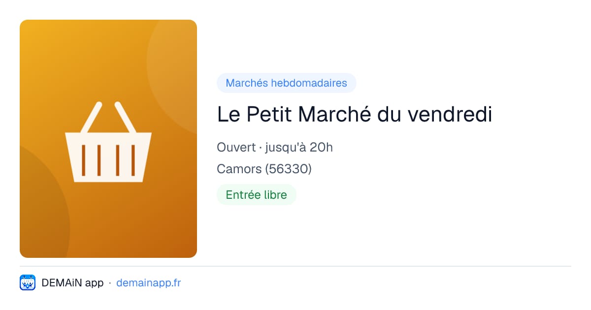 Le Petit Marché du vendredi — Camors