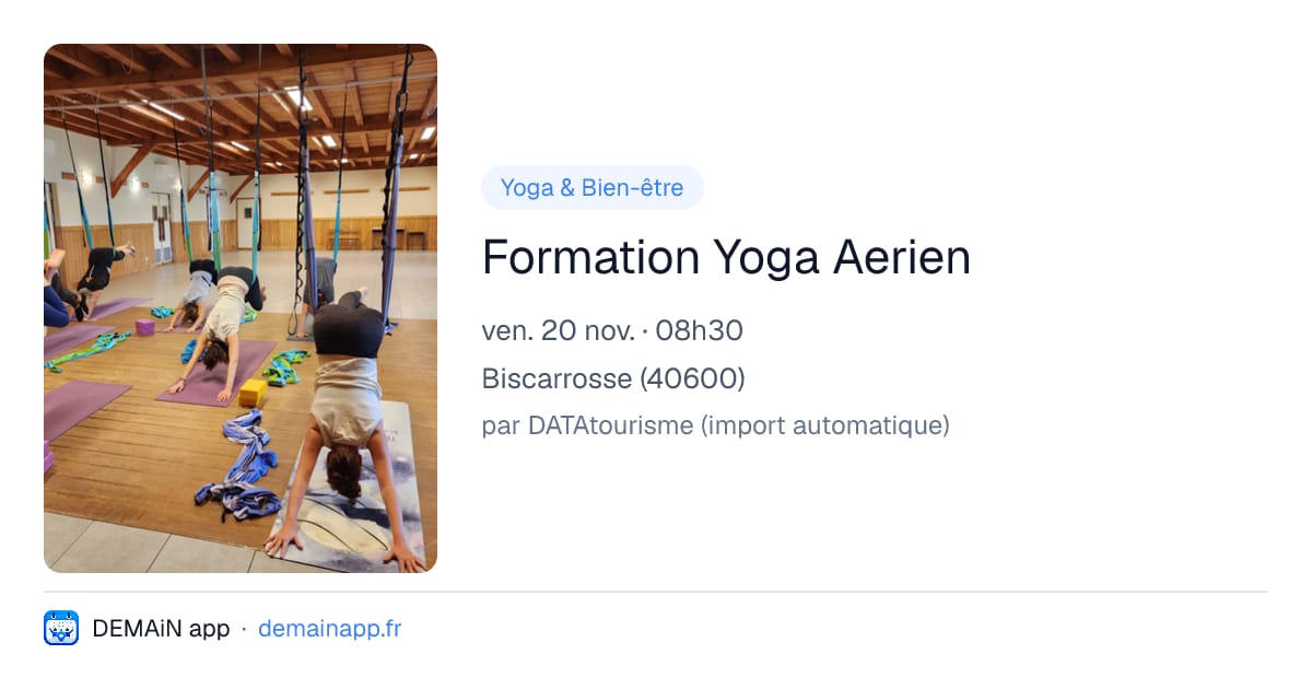 Formation Yoga Aerien — Biscarrosse