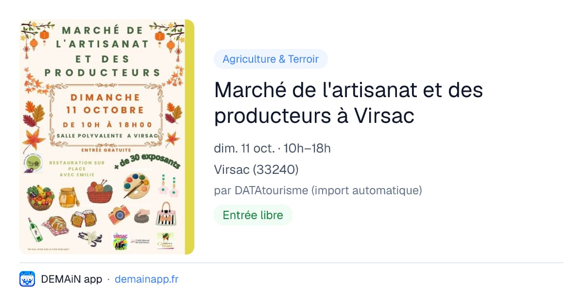 Marché de l'artisanat et des producteurs à Virsac — Virsac