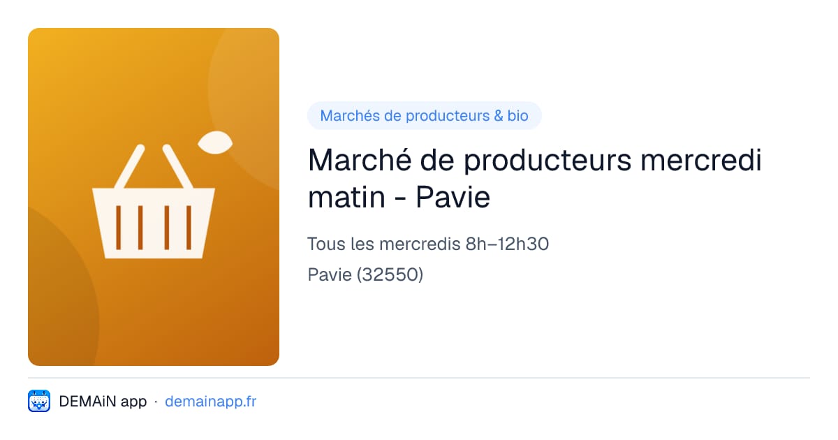 Marché de producteurs mercredi matin - Pavie — Pavie
