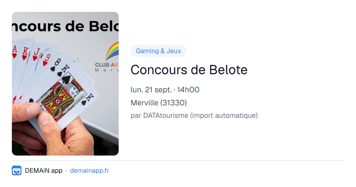 Concours de Belote — Merville