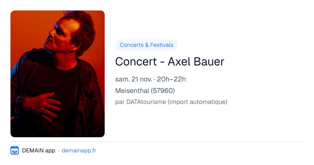 Concert - Axel Bauer — Meisenthal