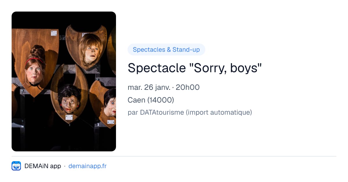 Spectacle "Sorry, boys" — Caen