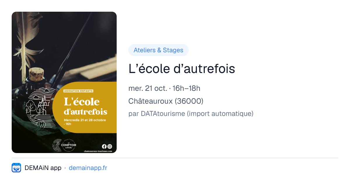 L’école d’autrefois — Châteauroux