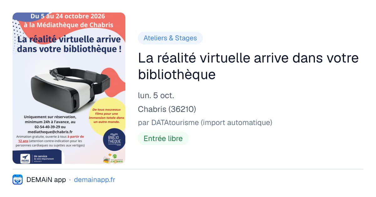 La réalité virtuelle arrive dans votre bibliothèque — Chabris