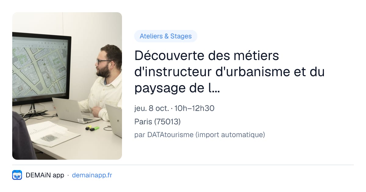 Découverte des métiers d'instructeur d'urbanisme et du paysage de la rue / Comment les demandes d'autorisation d'urbanisme sont-elles… — Paris