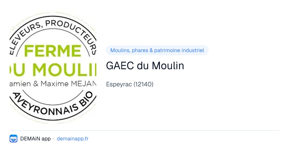 GAEC du Moulin — Espeyrac