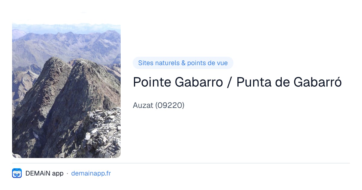 Pointe Gabarro / Punta de Gabarró — Auzat