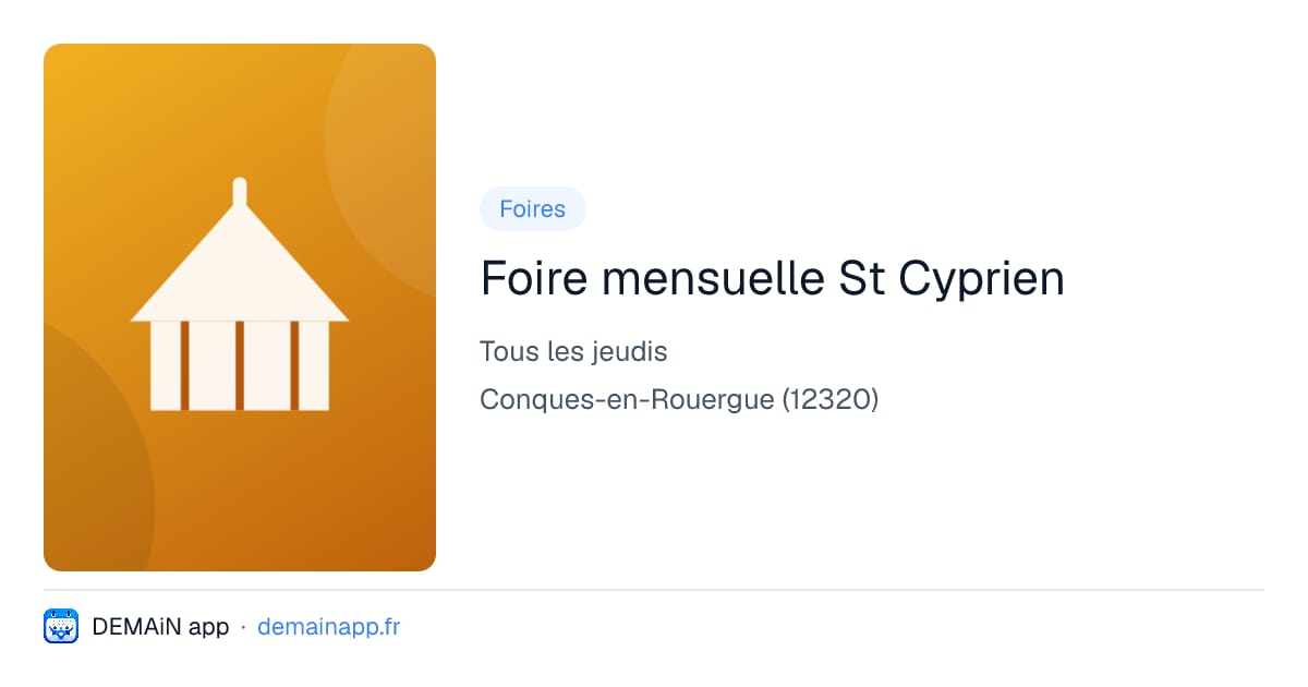 Foire mensuelle St Cyprien — Conques-en-Rouergue