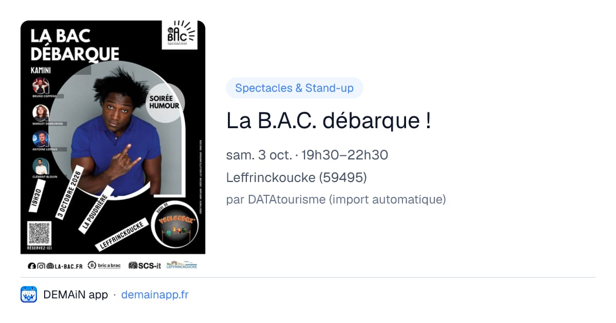 La B.A.C. débarque ! — Leffrinckoucke