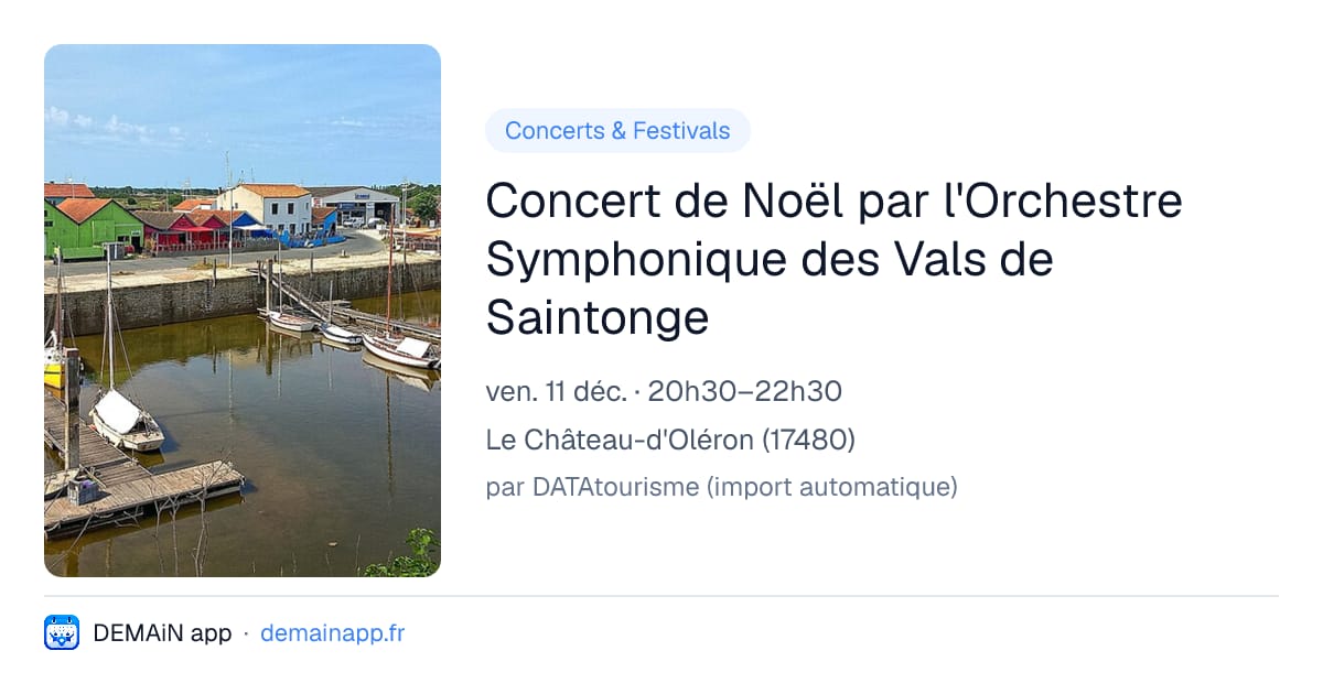 Concert de Noël par l'Orchestre Symphonique des Vals de Saintonge — Le Château-d'Oléron