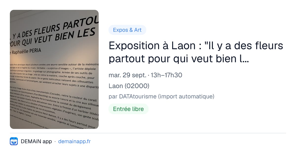 Exposition à Laon : "Il y a des fleurs partout pour qui veut bien les voir" — Laon