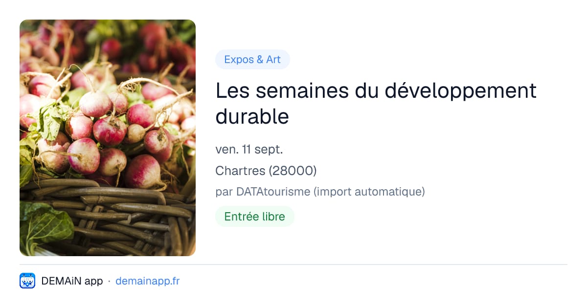 Les semaines du développement durable — Chartres