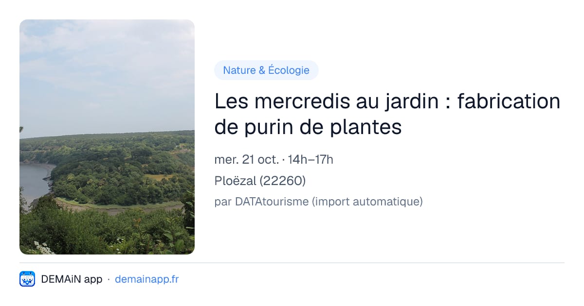 Les mercredis au jardin : fabrication de purin de plantes — Ploëzal