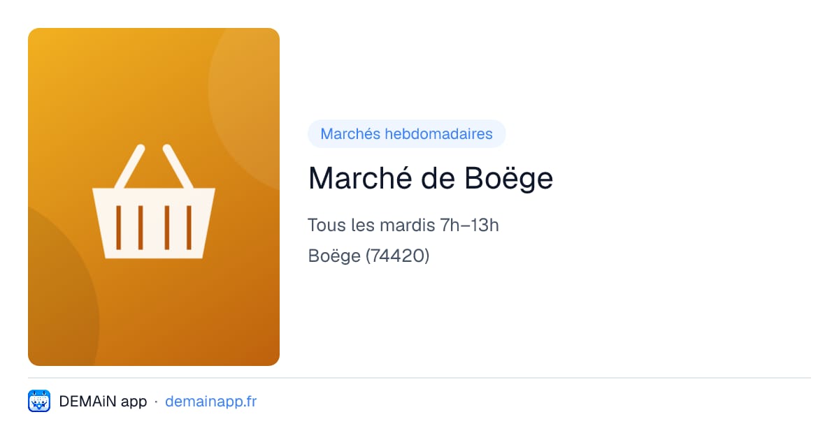 Marché de Boëge — Boëge