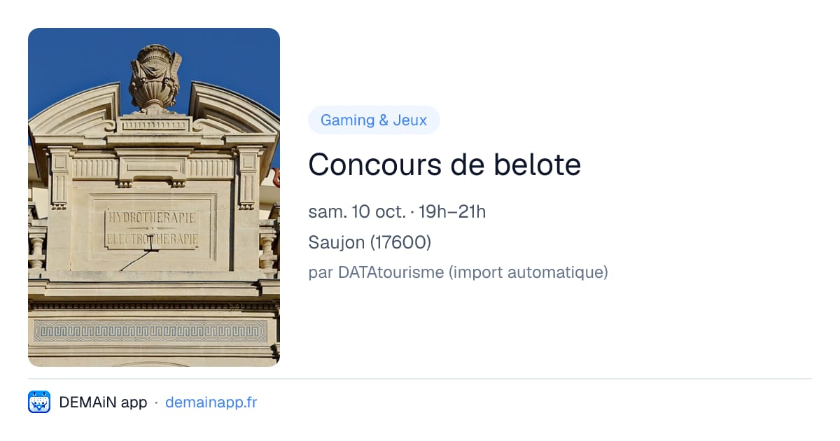 Concours de belote — Saujon