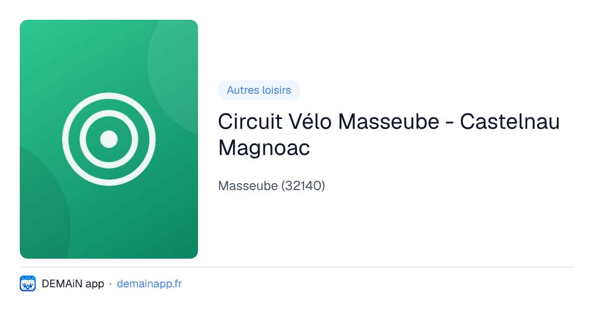 Circuit Vélo Masseube - Castelnau Magnoac — Masseube