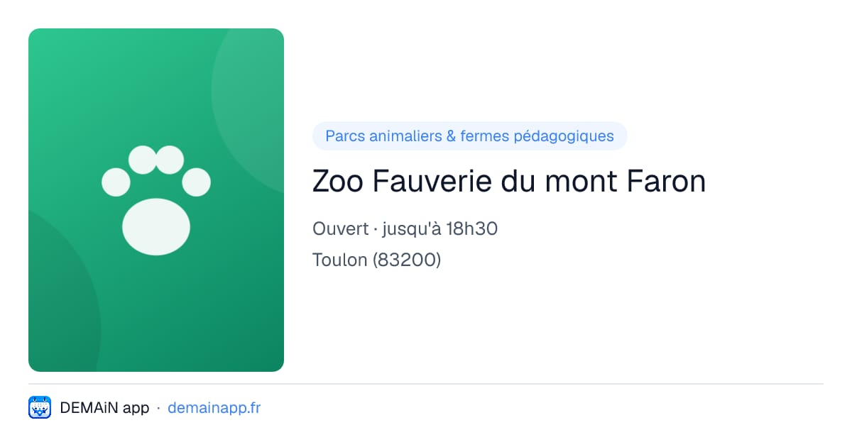 Zoo Fauverie du mont Faron — Toulon