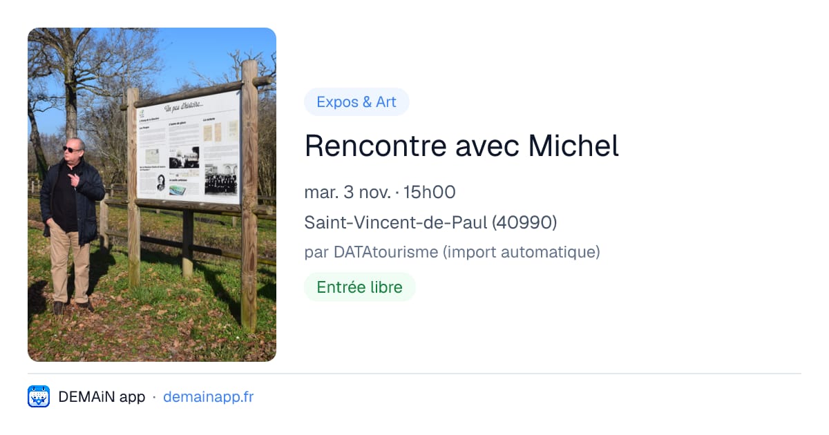 Rencontre avec Michel — Saint-Vincent-de-Paul