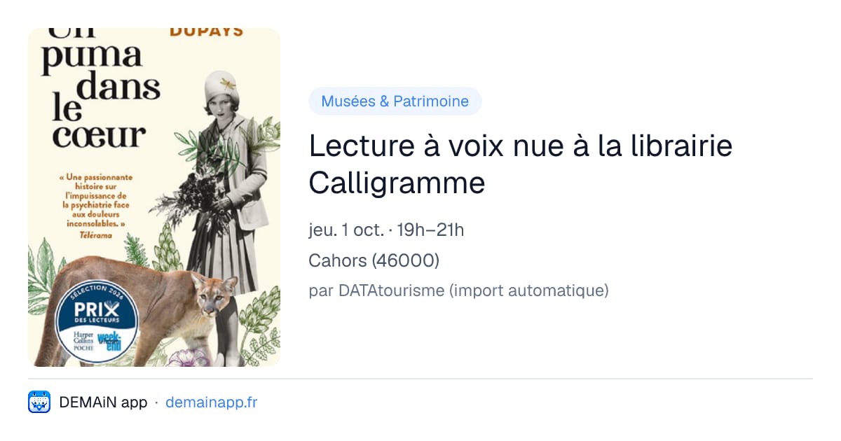 Lecture à voix nue à la librairie Calligramme — Cahors