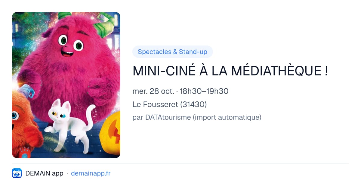 MINI-CINÉ À LA MÉDIATHÈQUE ! — Le Fousseret