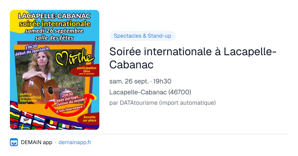 Soirée internationale à Lacapelle-Cabanac — Lacapelle-Cabanac