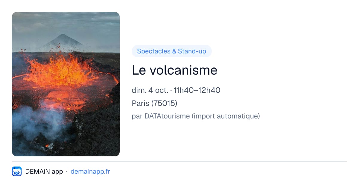 Le volcanisme — Paris