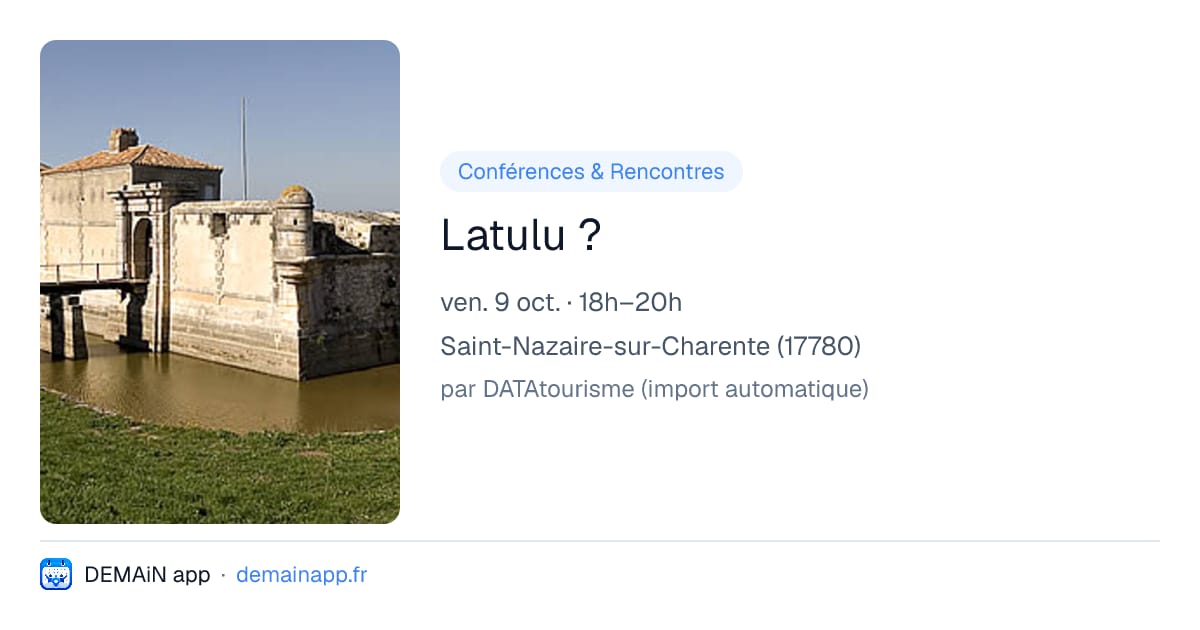Latulu ? — Saint-Nazaire-sur-Charente