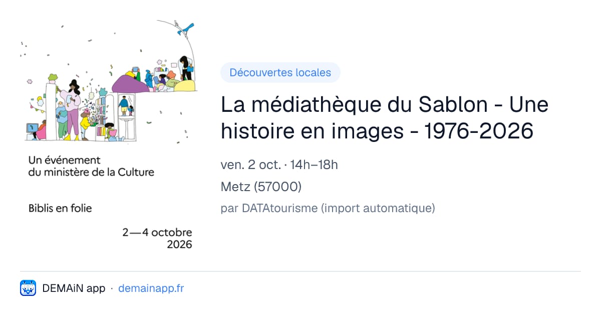 La médiathèque du Sablon - Une histoire en images - 1976-2026 — Metz