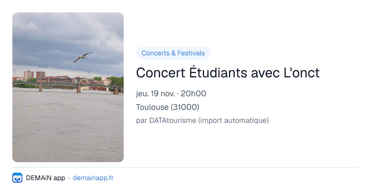 Concert Étudiants avec L'onct — Toulouse