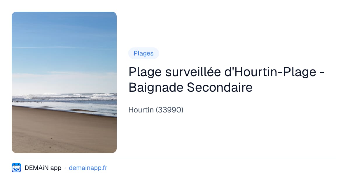 Plage surveillée d'Hourtin-Plage - Baignade Secondaire — Hourtin