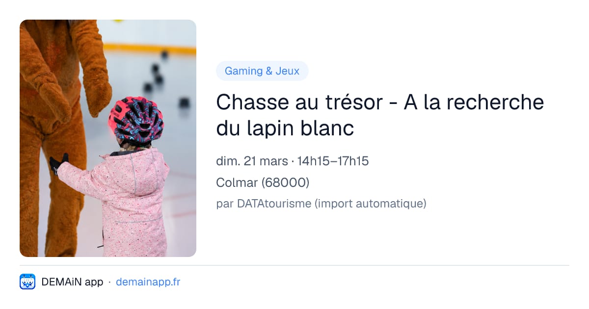 Chasse au trésor - A la recherche du lapin blanc — Colmar