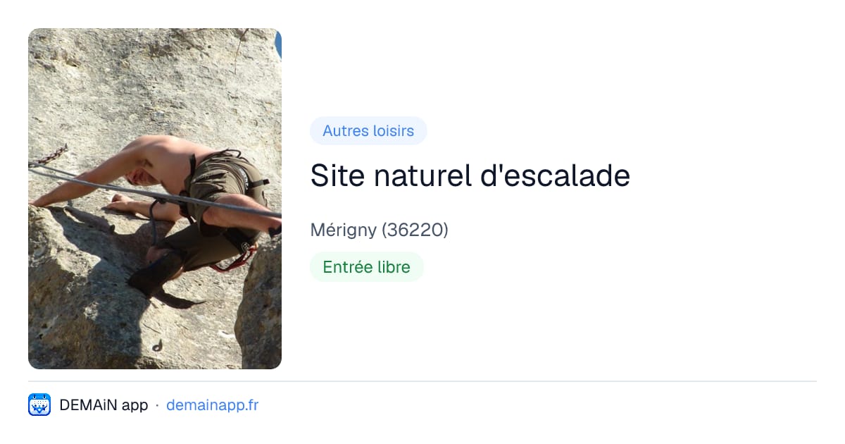 Site naturel d'escalade — Mérigny