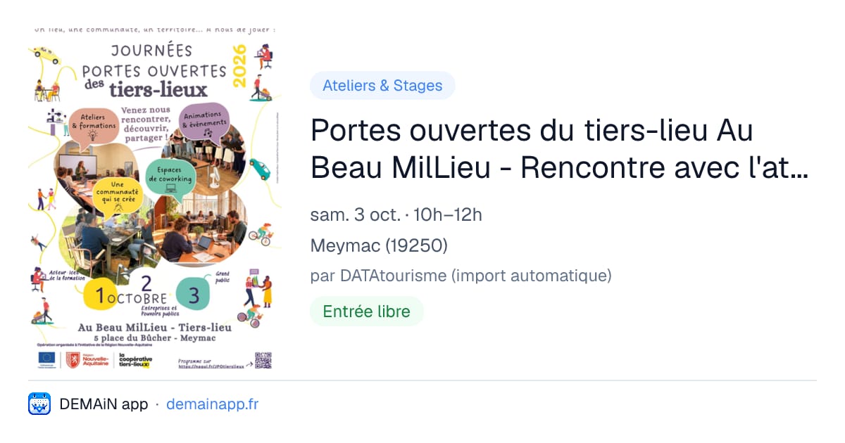 Portes ouvertes du tiers-lieu Au Beau MilLieu - Rencontre avec l'atelier 1000 Vélos — Meymac