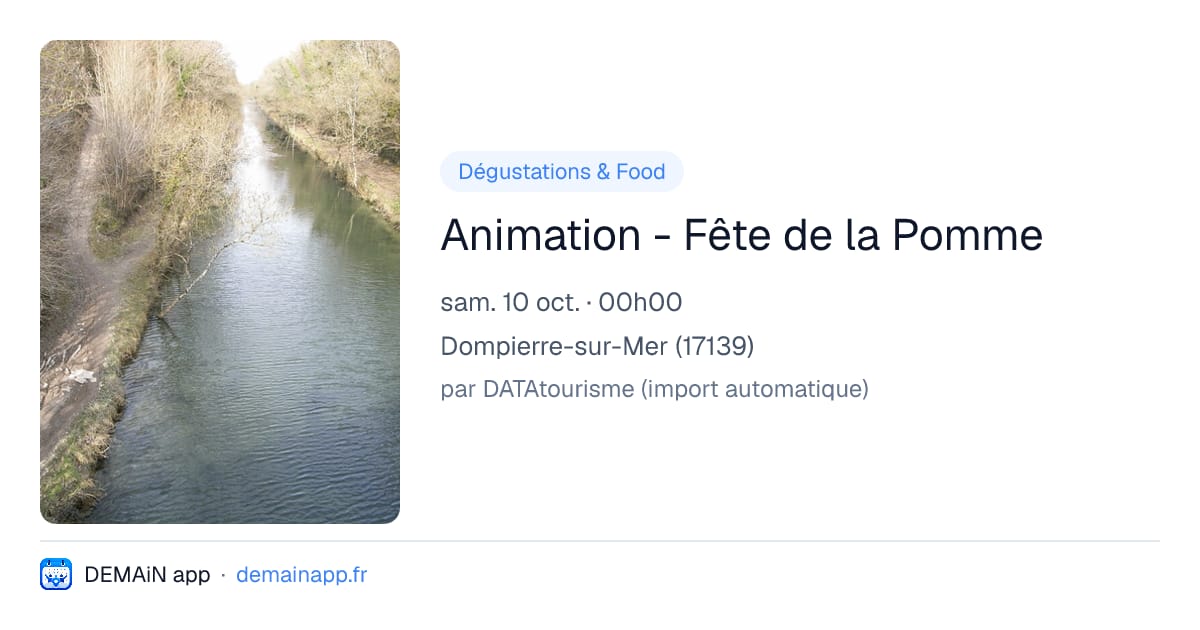 Animation - Fête de la Pomme — Dompierre-sur-Mer