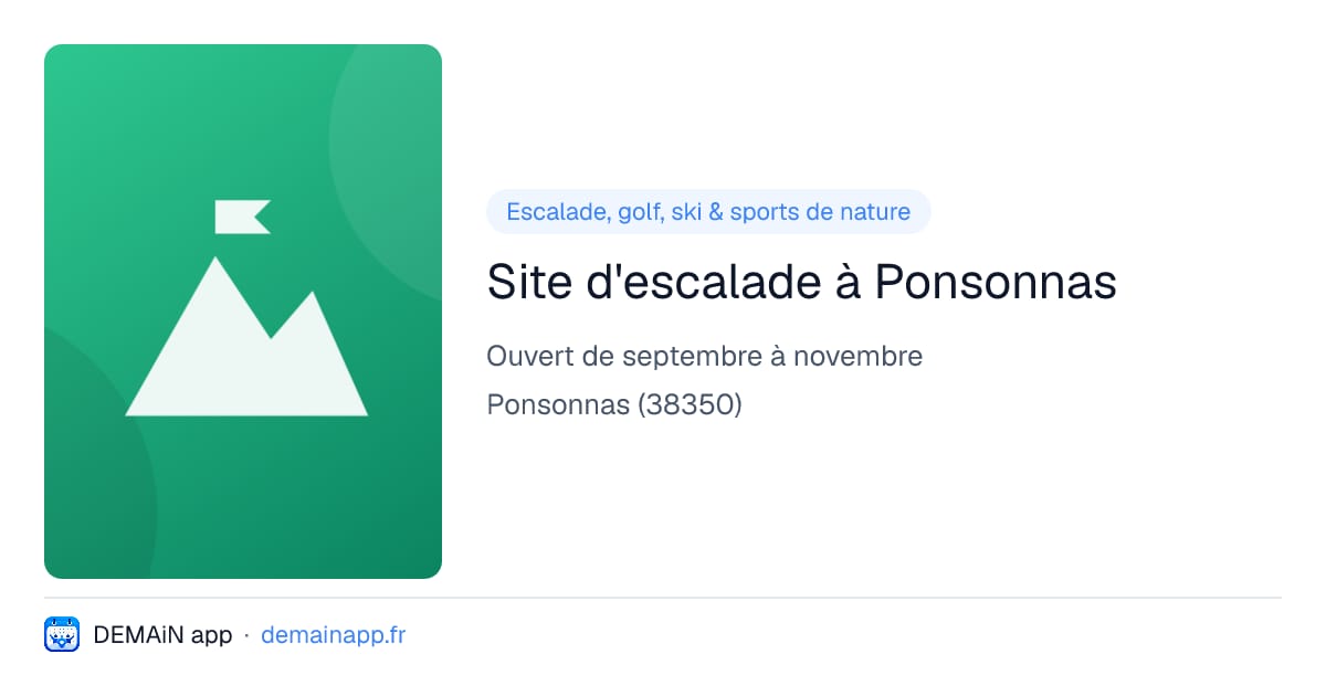 Site d'escalade à Ponsonnas — Ponsonnas