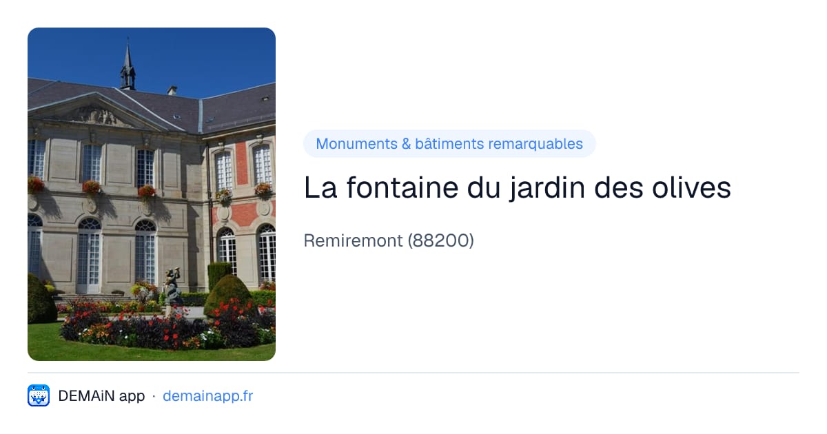La fontaine du jardin des olives — Remiremont