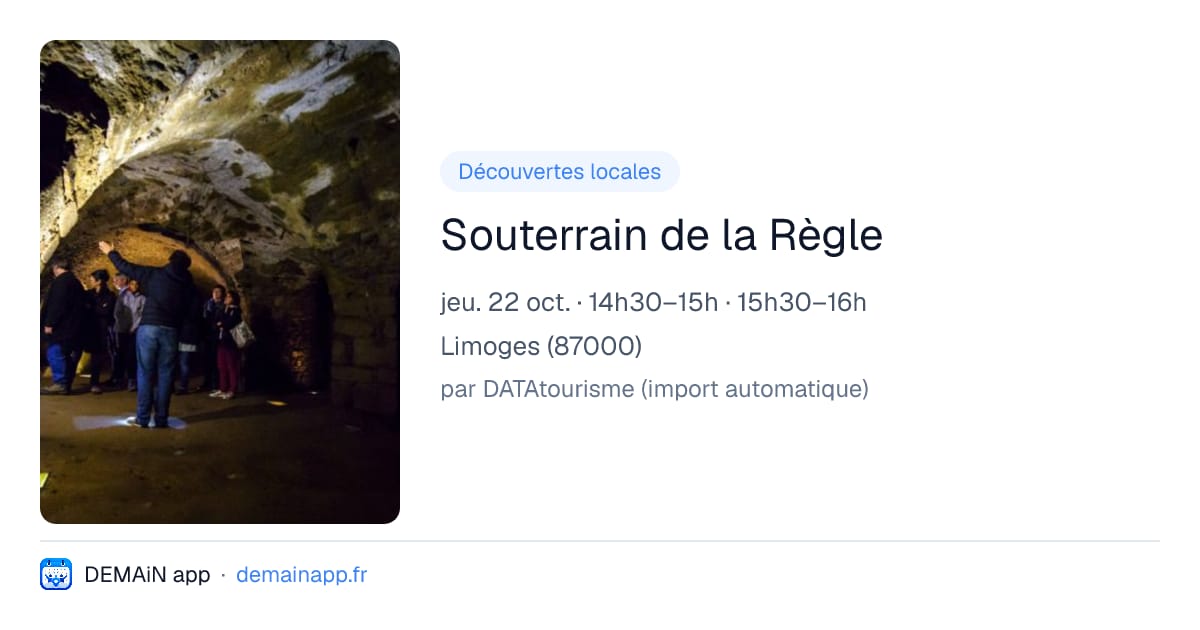 Souterrain de la Règle — Limoges
