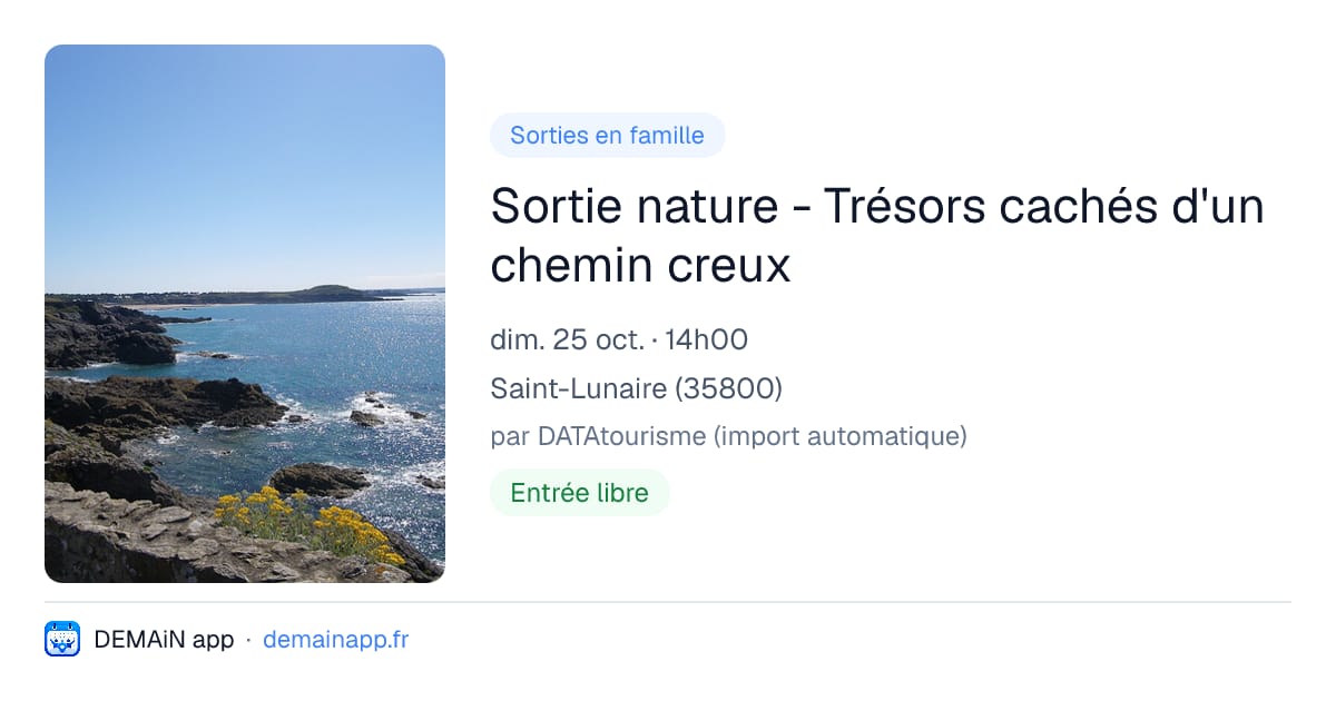 Sortie nature - Trésors cachés d'un chemin creux — Saint-Lunaire