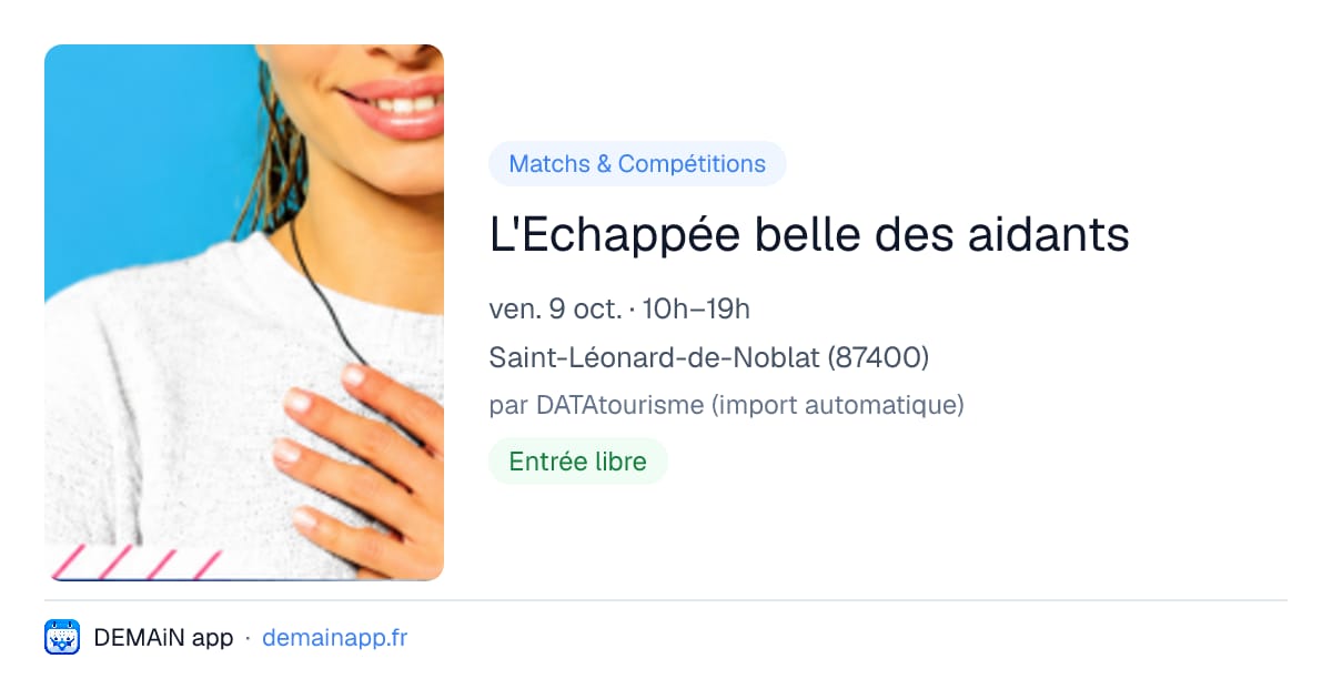 L'Echappée belle des aidants — Saint-Léonard-de-Noblat