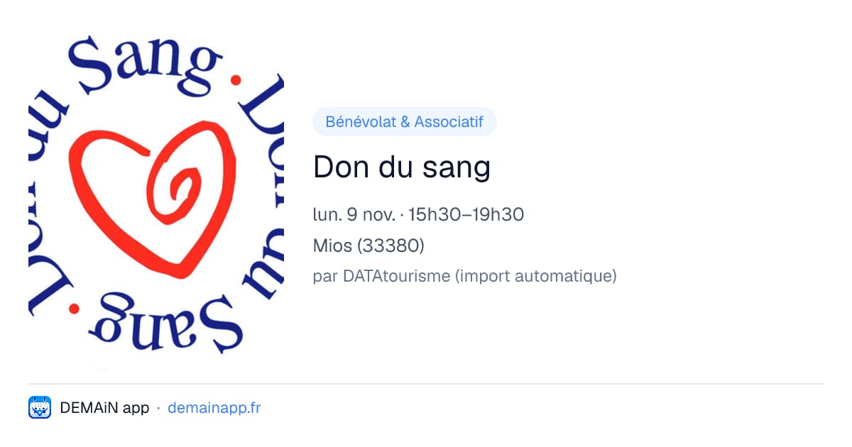 Don du sang — Mios