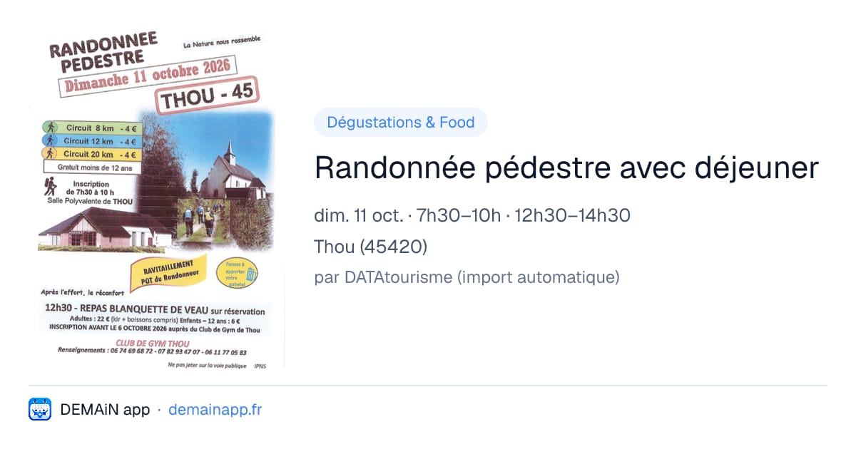 Randonnée pédestre avec déjeuner — Thou